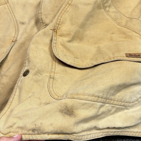 Vintage Woolrich Wool Blanket Lined Canvas Chore Jacket Large - Picture 10 of 14